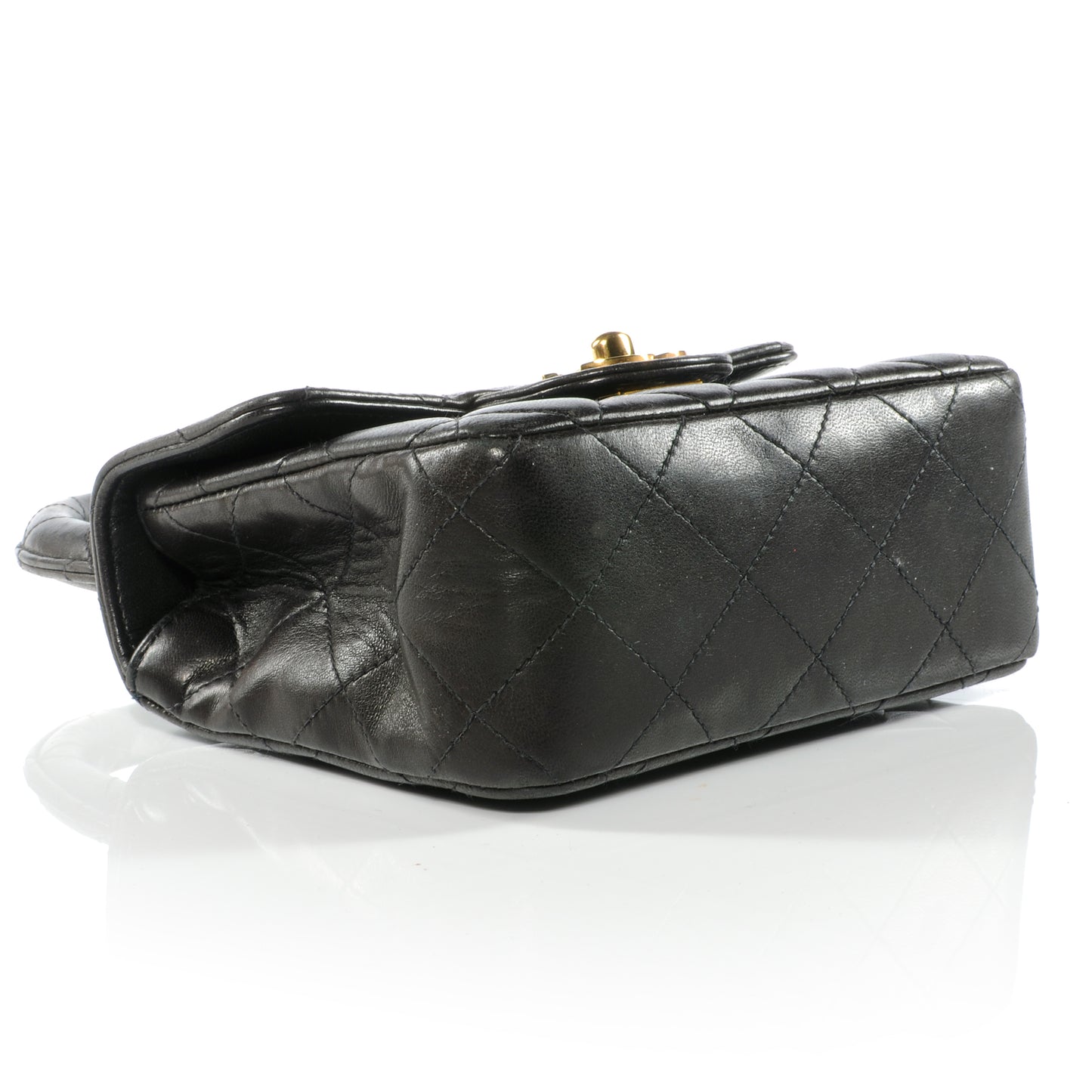 Lambskin Mini Kelly Flap Bag Black
