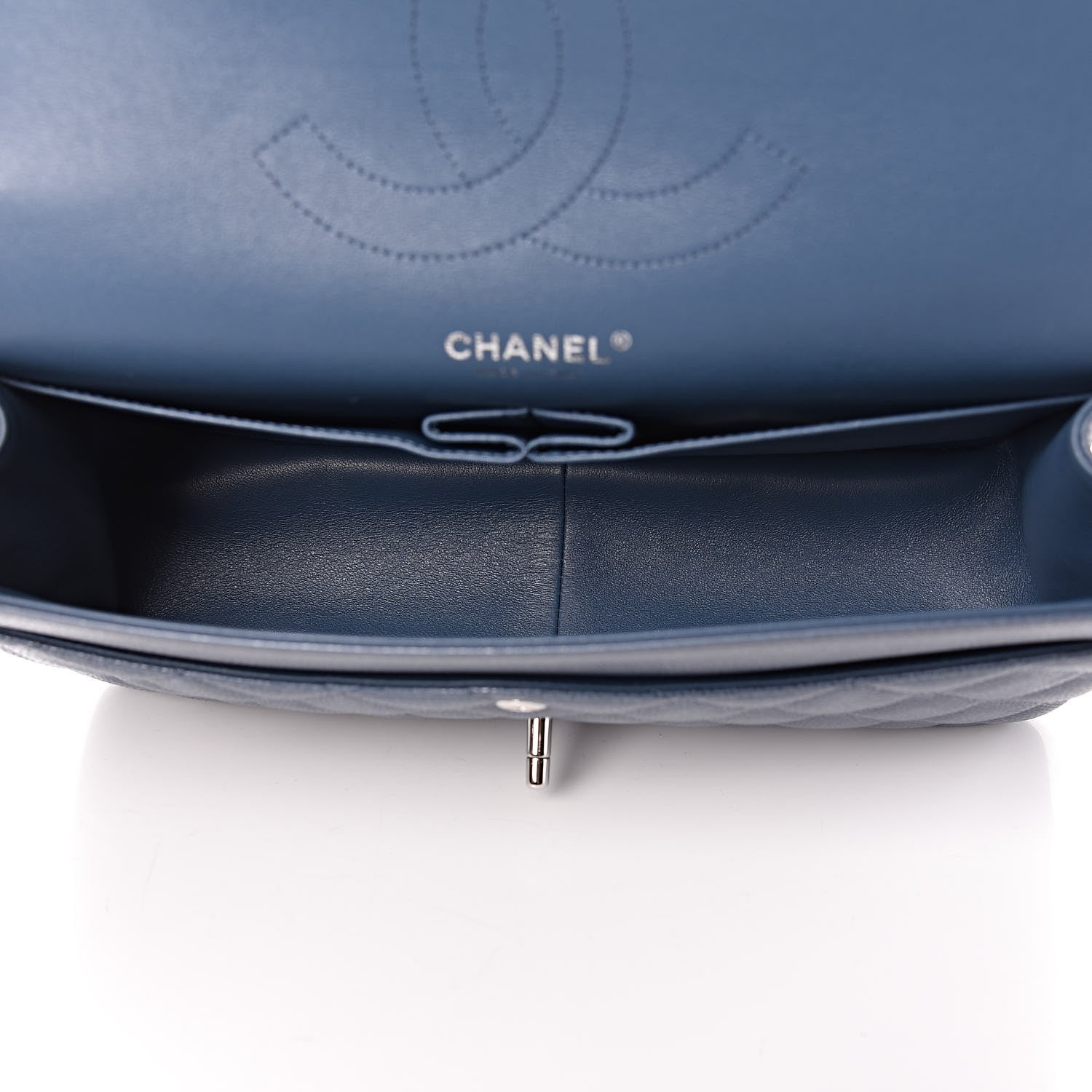 Chanel Caviar Quilted Jumbo Double Flap Light Blue 6 of 11