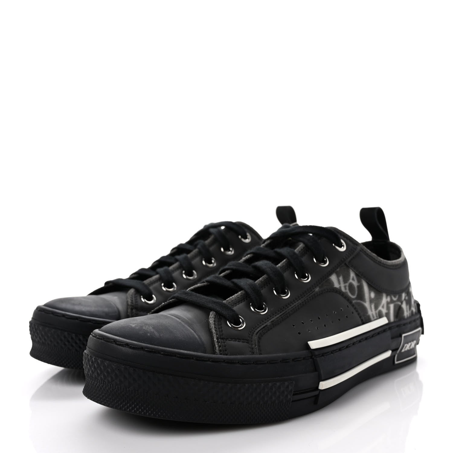 Christian Dior Technical Canvas Oblique B23 Low Top Sneakers 39 Black 3 of 8