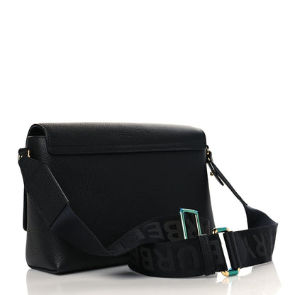Burberry Grainy Calfskin Vintage Check Note Crossbody Bag Black 3 of 6