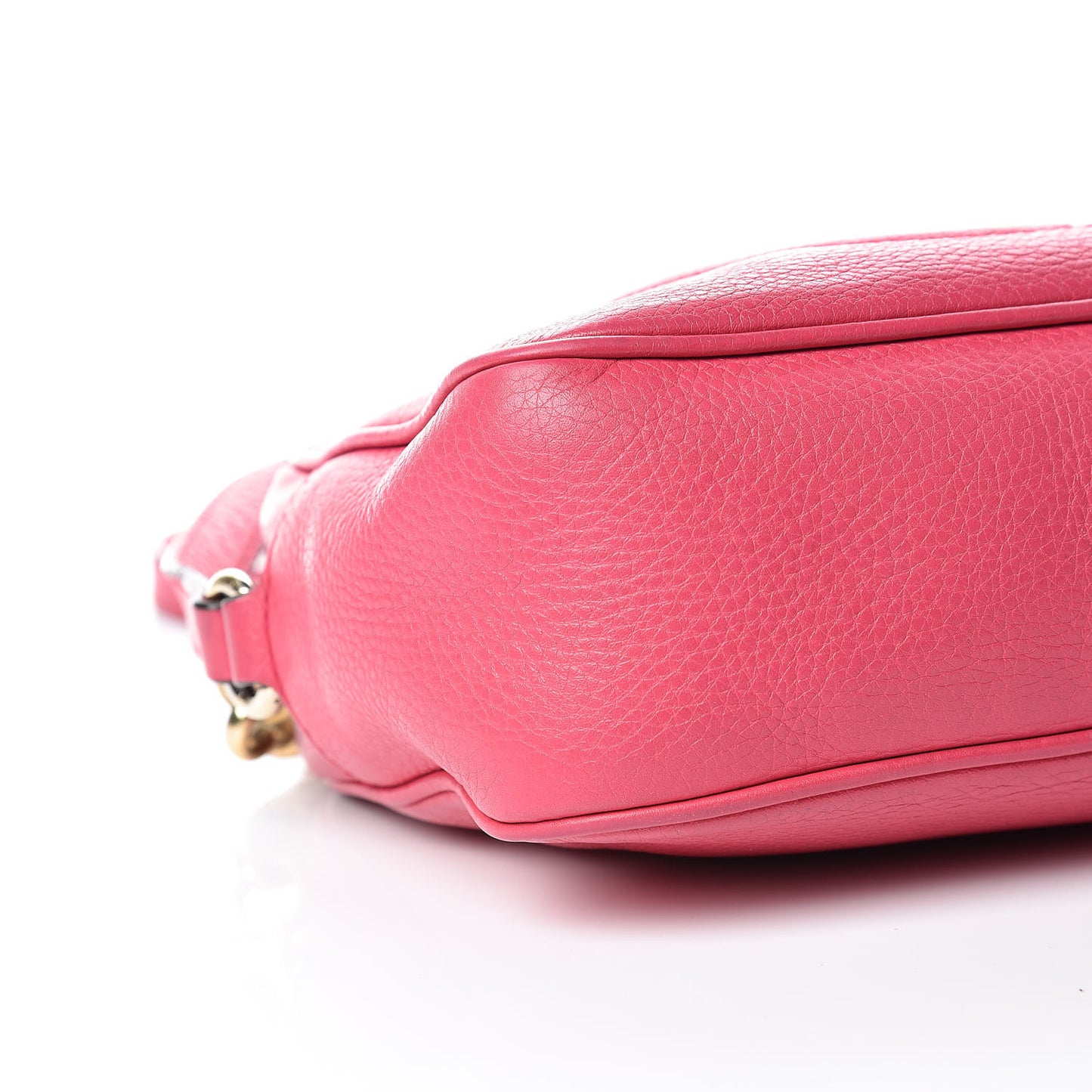 Pebbled Calfskin Small Soho Disco Bag Bright Bougainvillea
