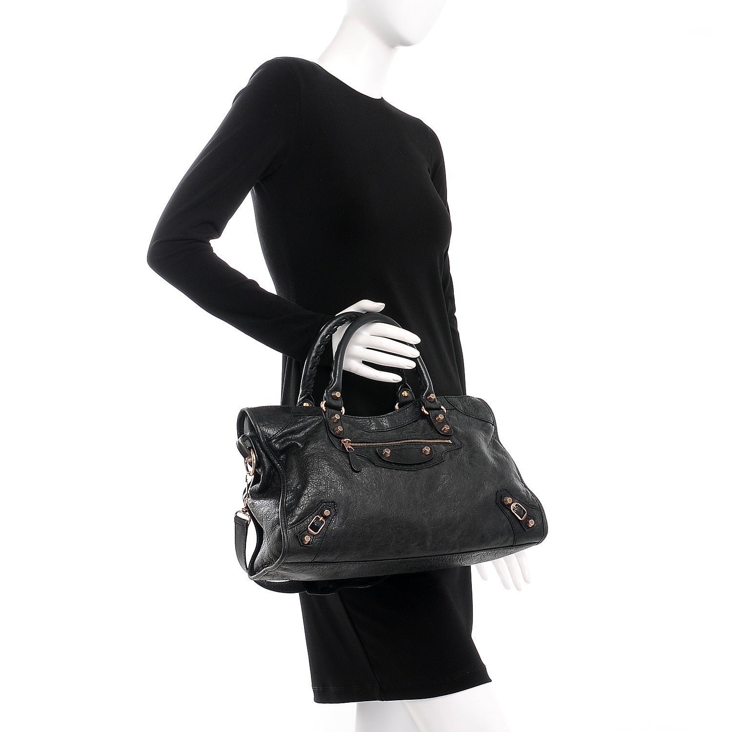Balenciaga Agneau Giant 12 Rose Gold Hardware City Black 3 of 10