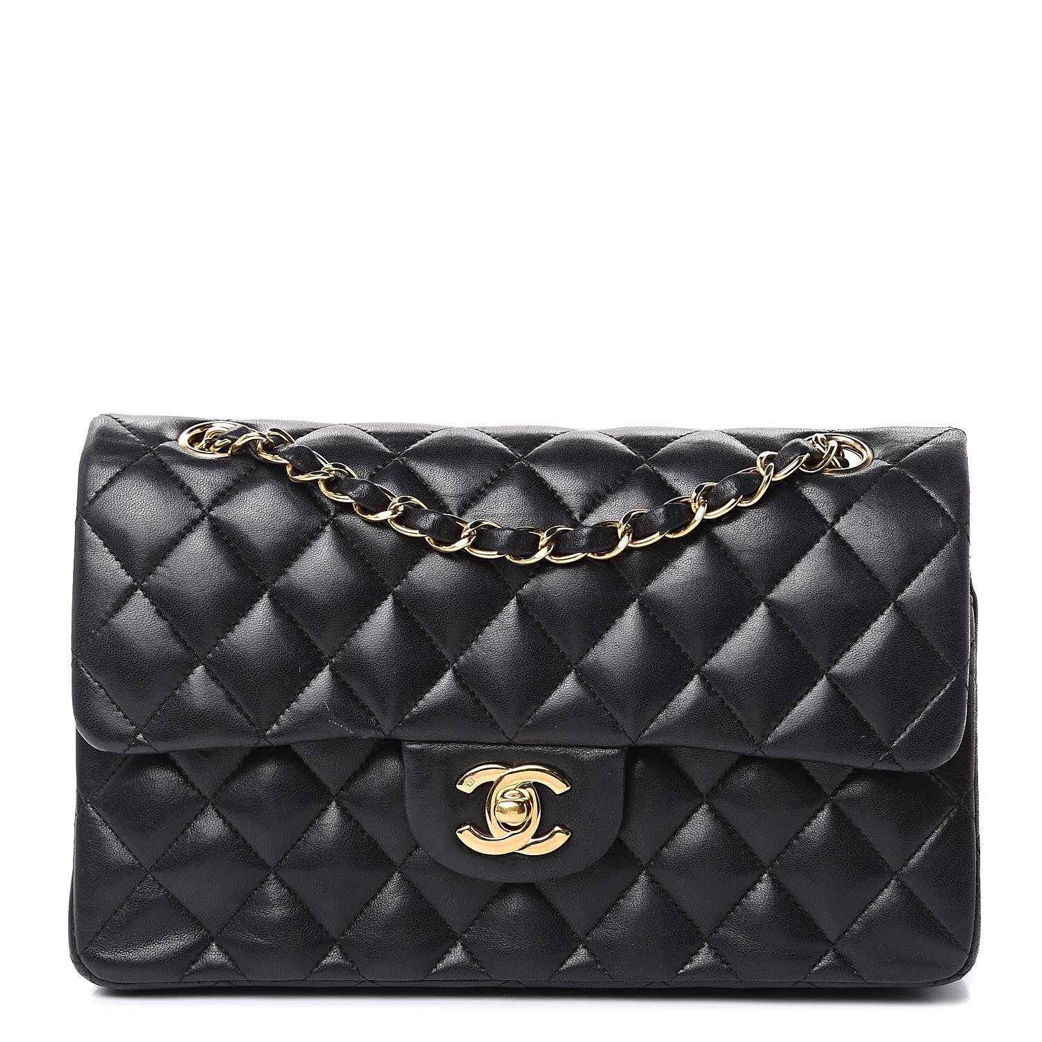 Chanel Lambskin Quilted Small Double Flap Black 1 of 20