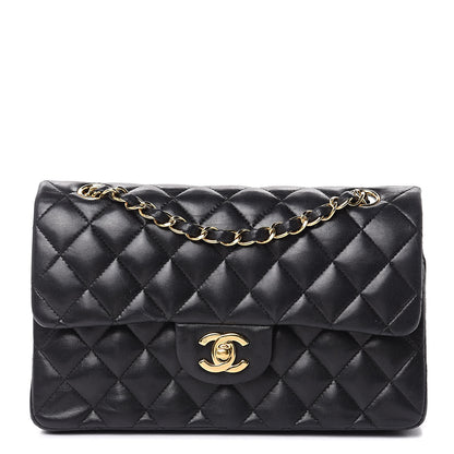 Chanel Lambskin Quilted Small Double Flap Black 1 of 20