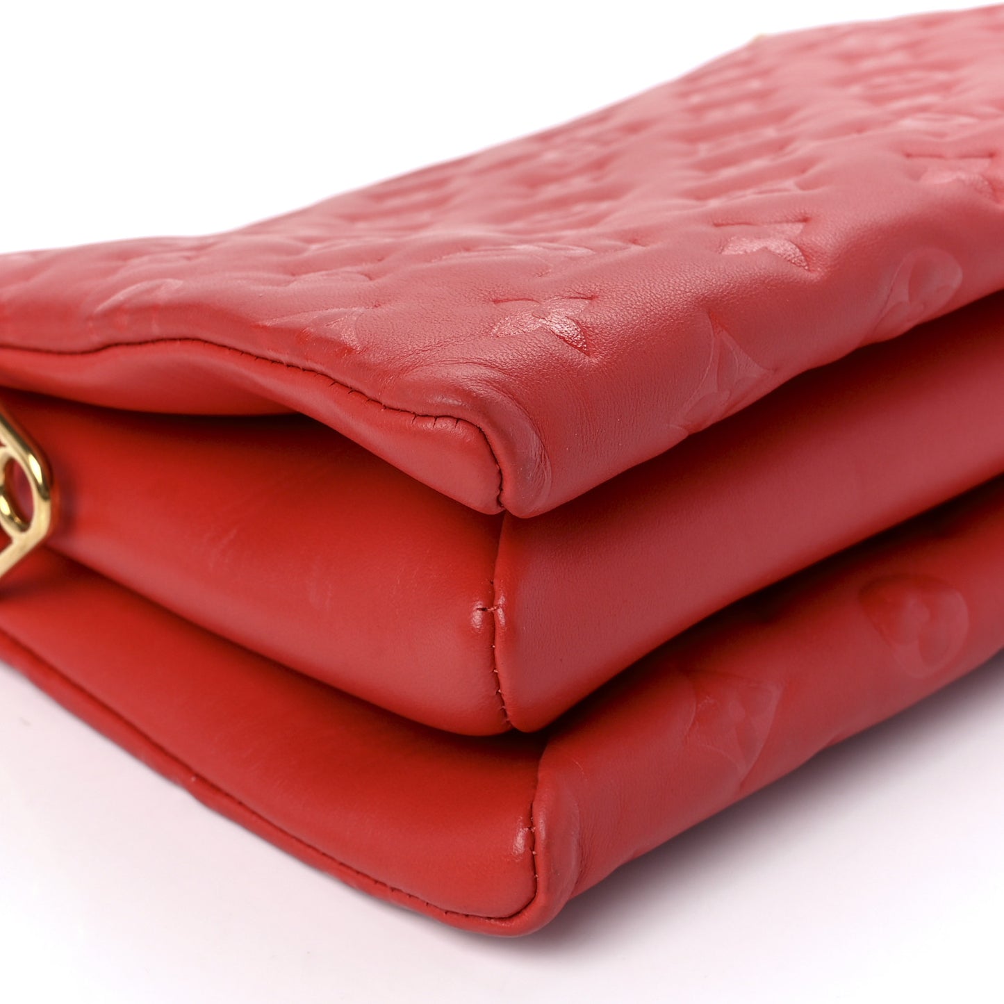 Lambskin Embossed Monogram Coussin PM Red