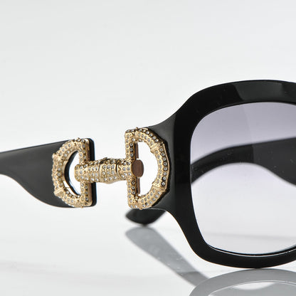 Gucci Crystal Bamboo Horsebit Sunglasses 3017/S Black 7 of 9