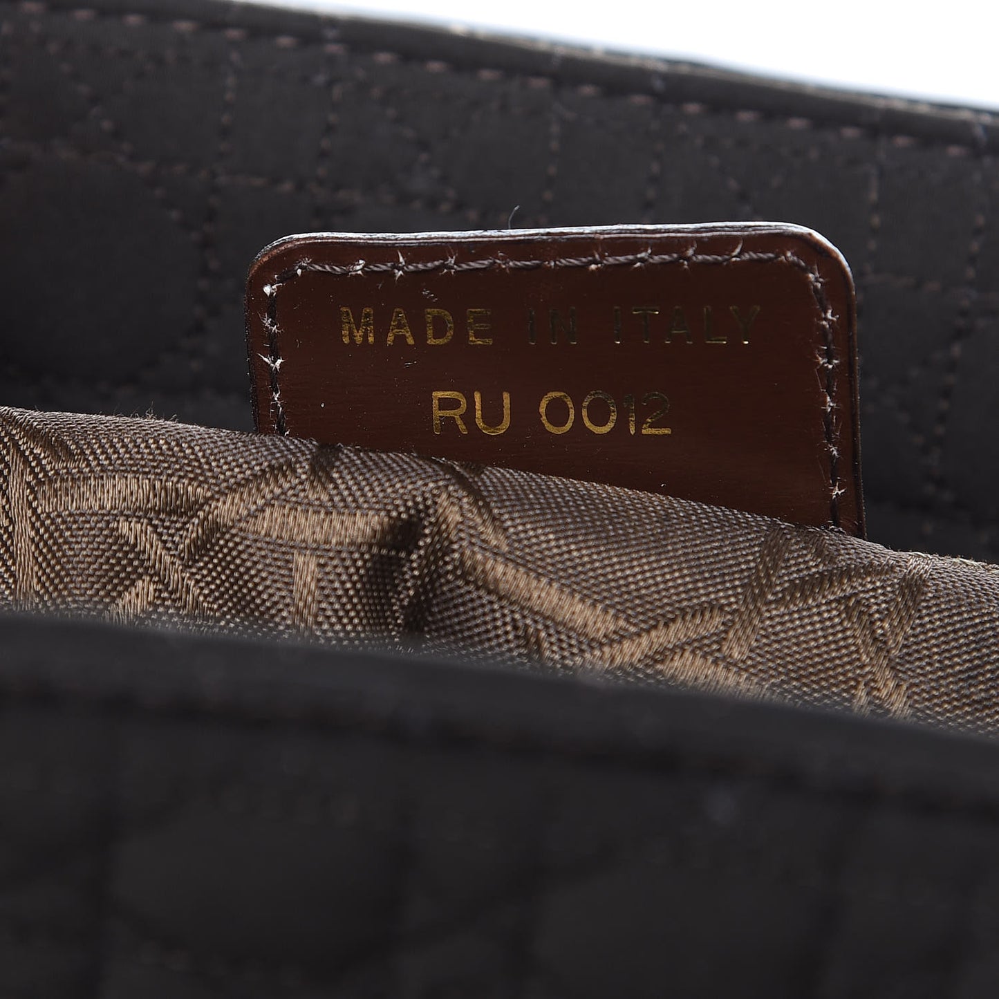 Nylon Cannage Large Lady Dior Dark Brown