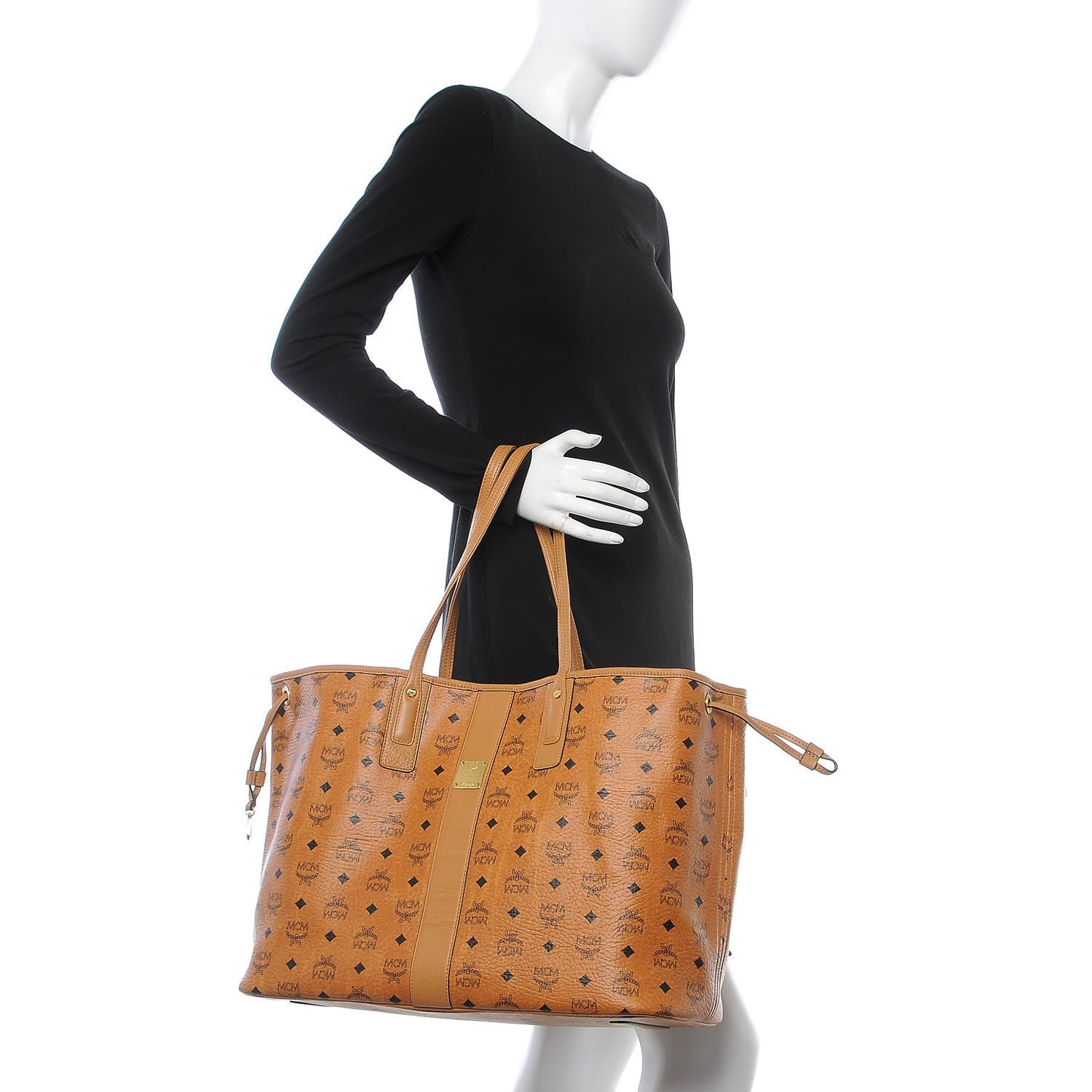 Visetos Large Liz Reversible Shopper Tote Cognac