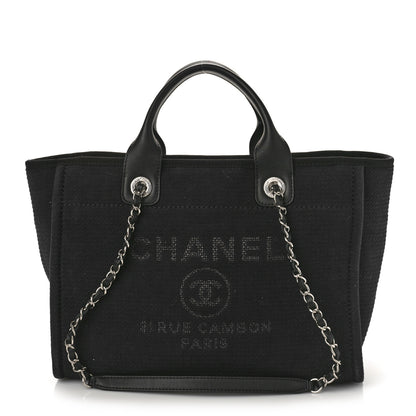 Chanel Mixed Fibers Small Deauville Tote Black 1 of 10