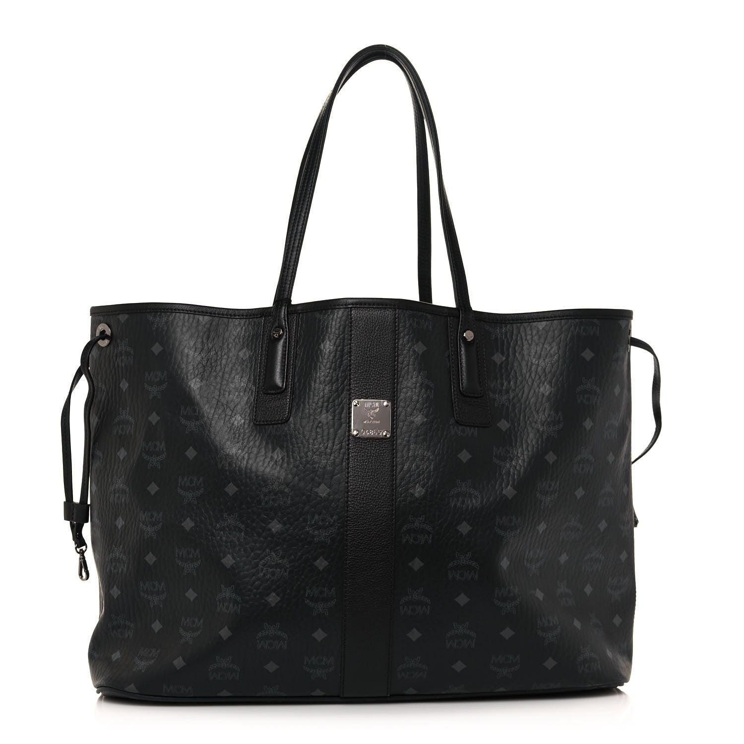 MCM Visetos Medium Liz Reversible Shopper Tote Black 3 of 19