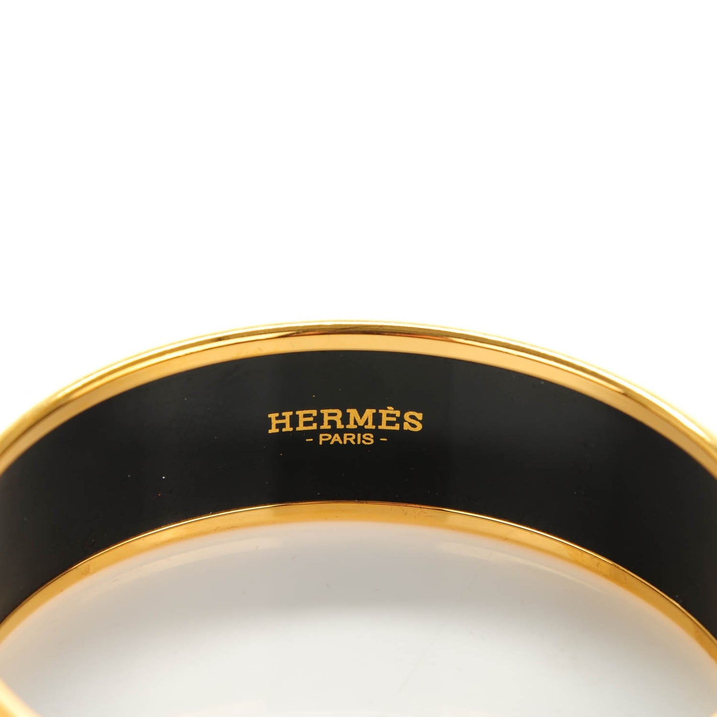 Enamel Printed Perspective Cavaliere Wide Bracelet 62 Caramel