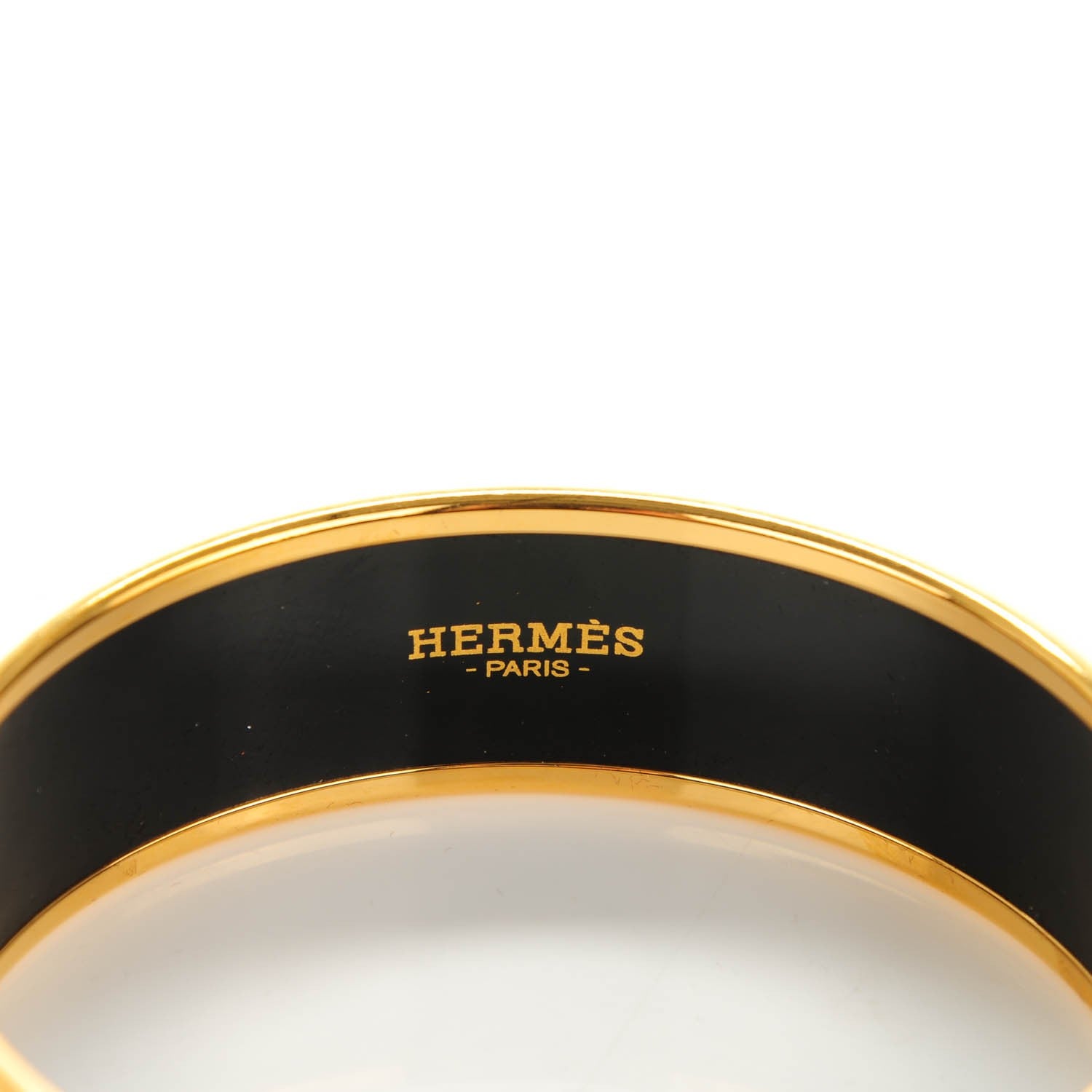 Hermes Enamel Printed Perspective Cavaliere Wide Bracelet 62 Caramel 4 of 5