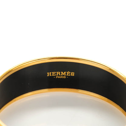 Hermes Enamel Printed Perspective Cavaliere Wide Bracelet 62 Caramel 4 of 5