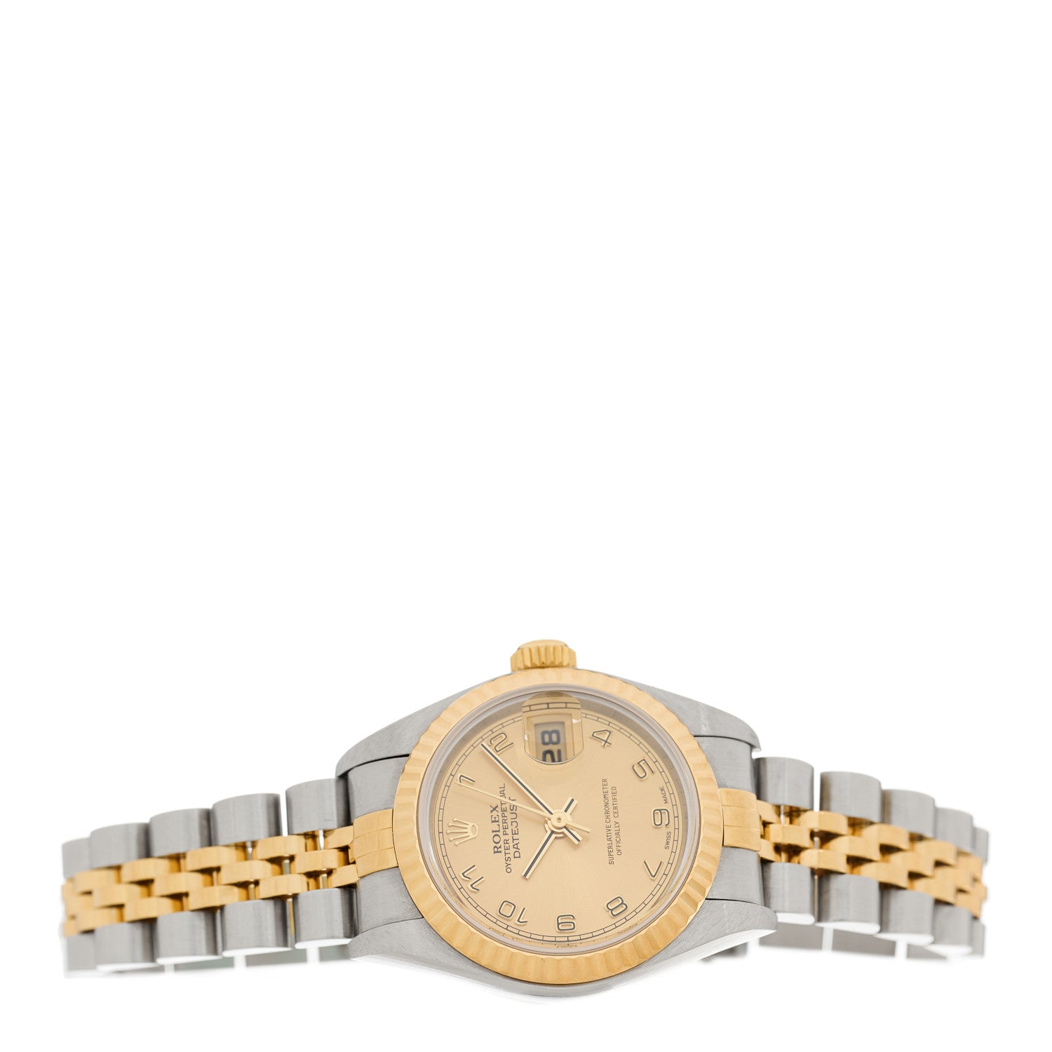 Rolex Stainless Steel 18K Yellow Gold 26mm Oyster Perpetual Datejust Watch Champagne 79173 2 of 4