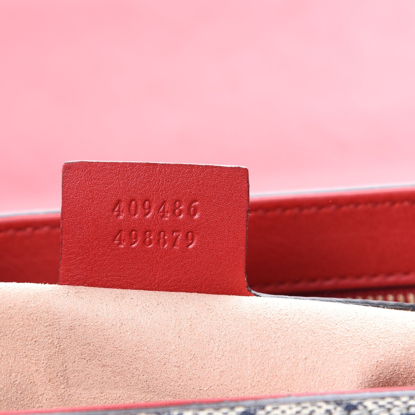GG Supreme Monogram Moon Calfskin Medium Padlock Shoulder Bag Beige Blue Hibiscus Red Mystic White