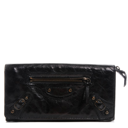 Balenciaga Chevre Money Wallet Black 1 of 8