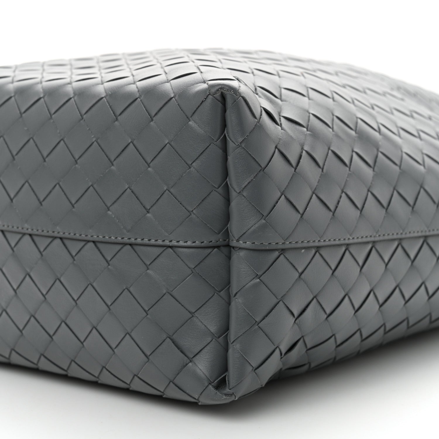 Bottega Veneta Calfskin Intrecciato Tote Bag Grey 10 of 11