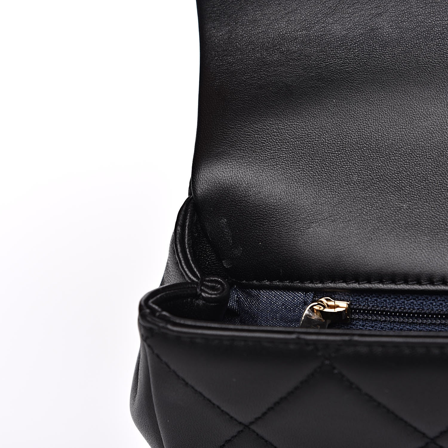Chanel Lambskin Quilted Resin Bi-Color Chain Flap Bag Black 12 of 13