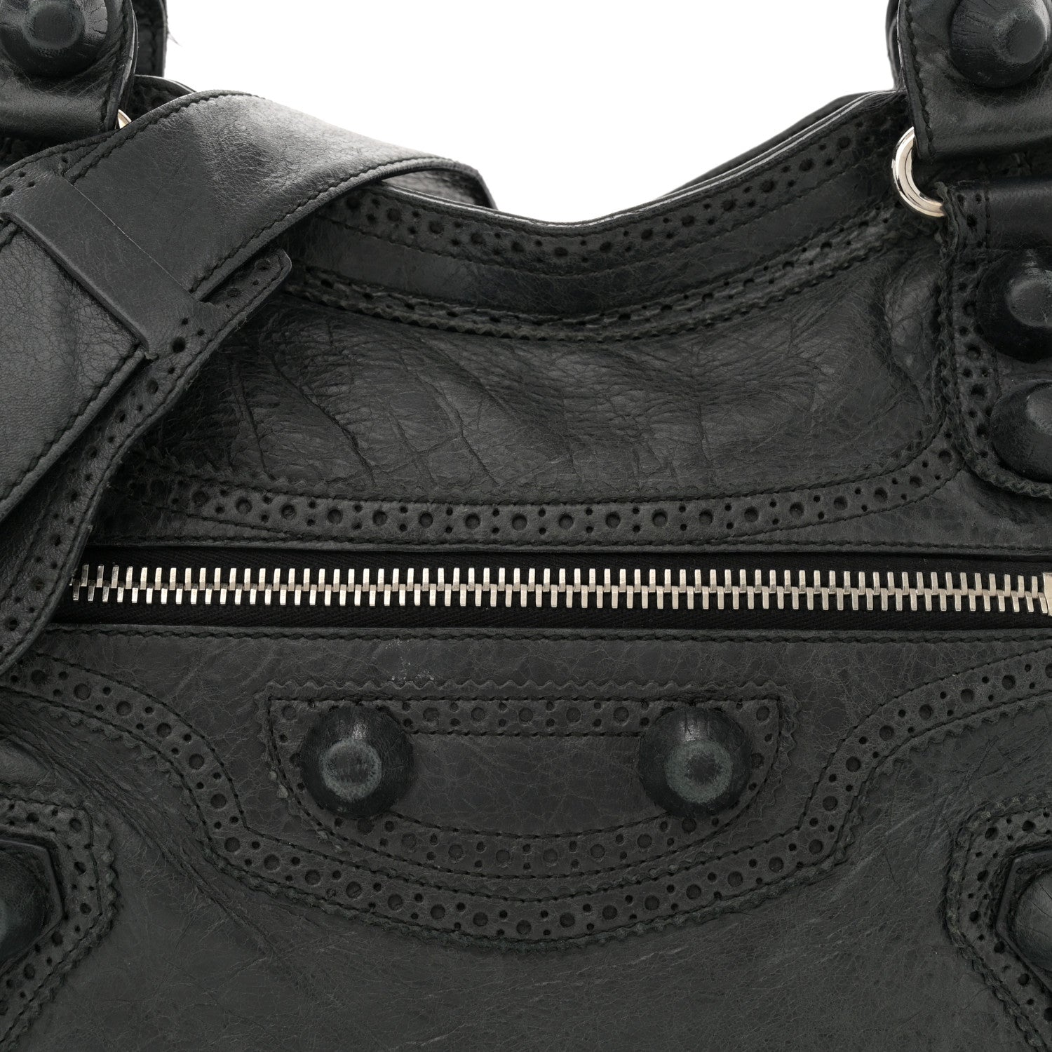 Balenciaga Agneau Giant Brogues Hardware City Anthracite 9 of 19