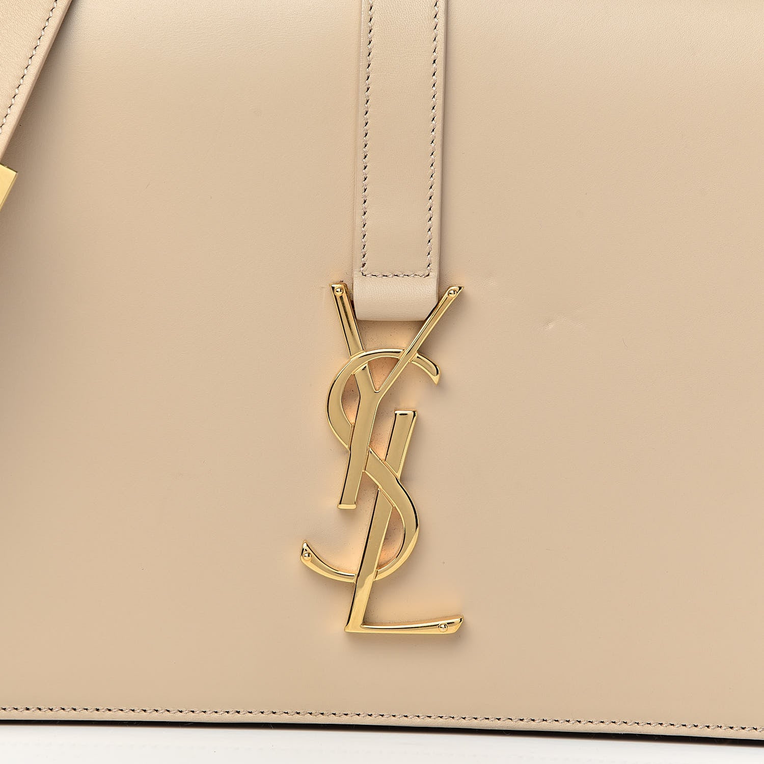 Saint Laurent Smooth Calfskin Medium Classic Monogram Universite Bag Cream 16 of 16