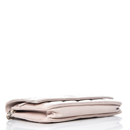 Chanel Lambskin Quilted Wallet On Chain WOC Rose Pale 4 of 17