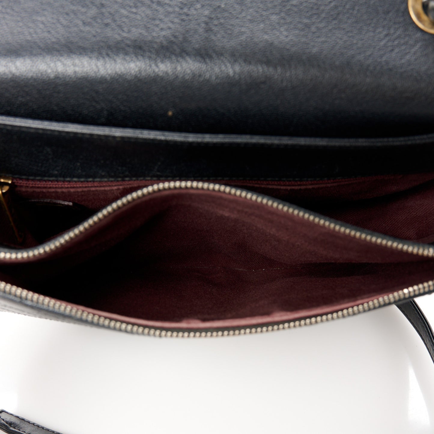 Shiny Calfskin Goatskin Quilted Medium Coco Curve Messenger Flap Black