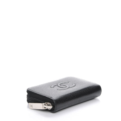 Chanel Caviar Timeless CC Zip Around Coin Purse Black 4 of 8