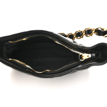 Chanel Lambskin Quilted Hobo Black 4 of 8