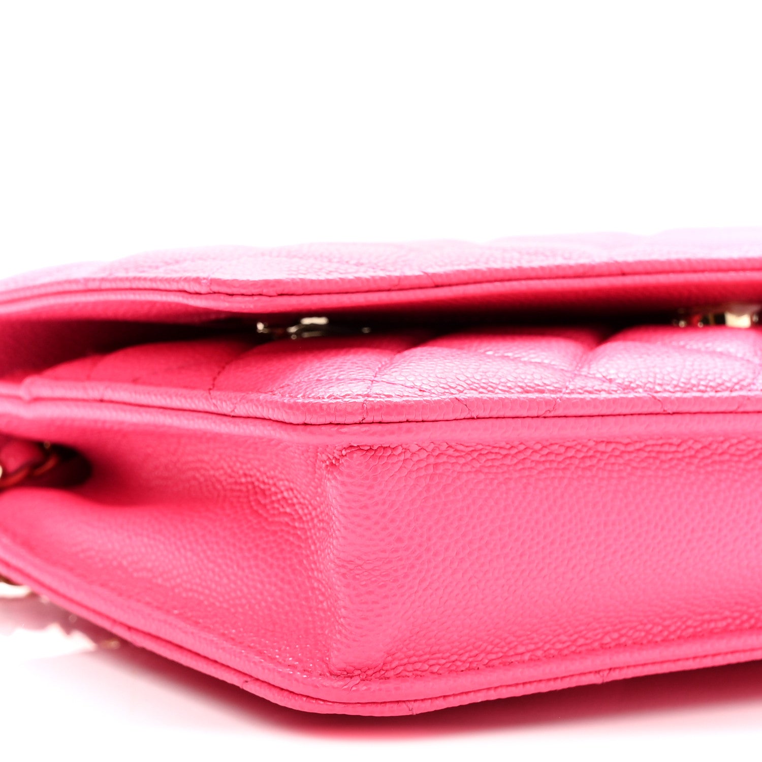 Chanel Caviar Quilted Wallet on Chain WOC Fuchsia 10 of 12