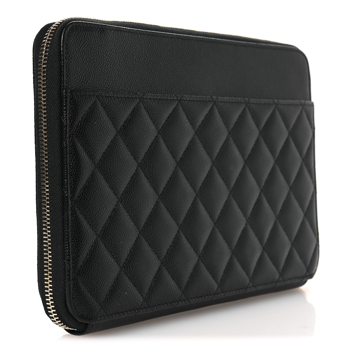 Chanel Caviar Quilted Zipped Travel Pouch Black 3 of 14