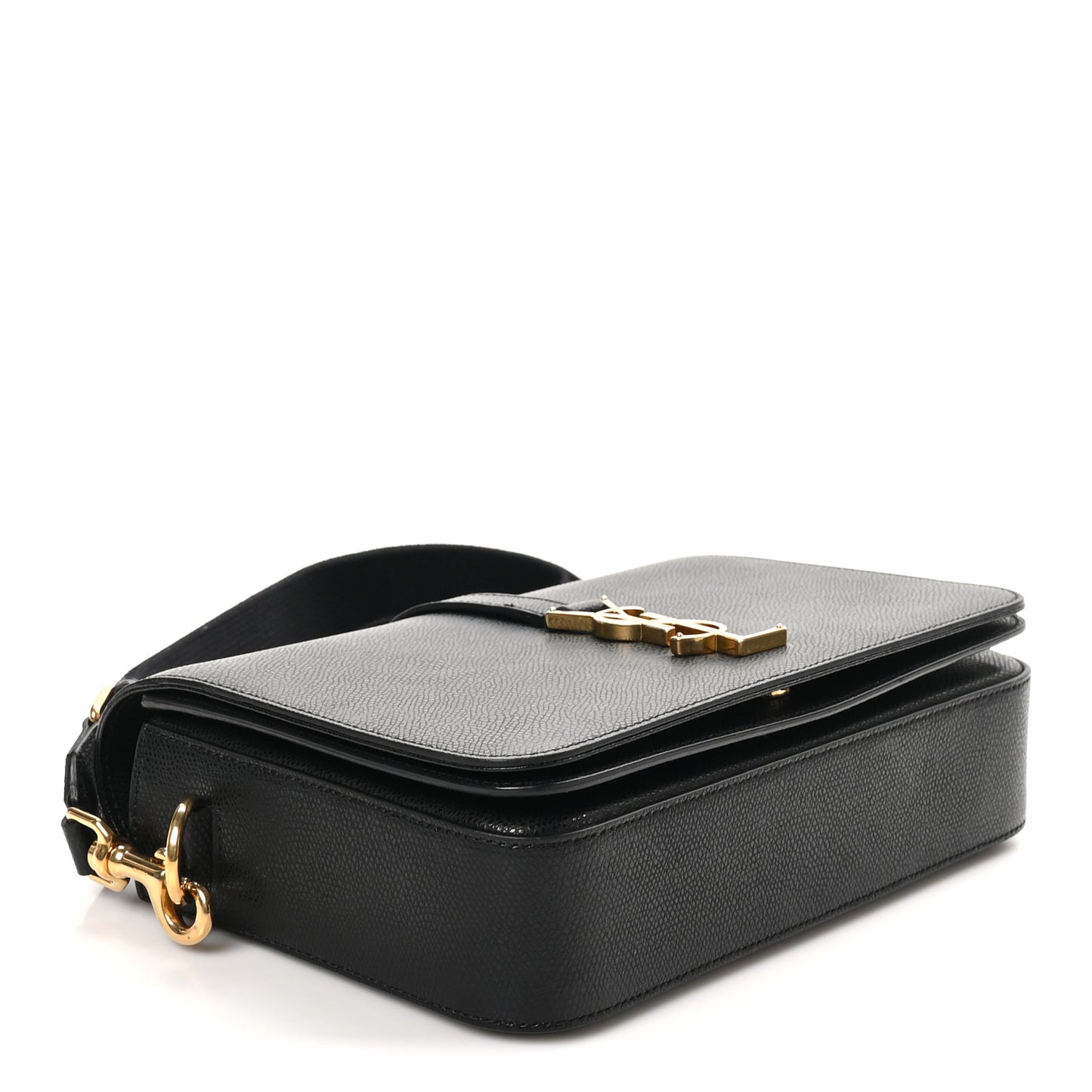 Textured Calfskin Medium Classic Monogram Universite Bag Black
