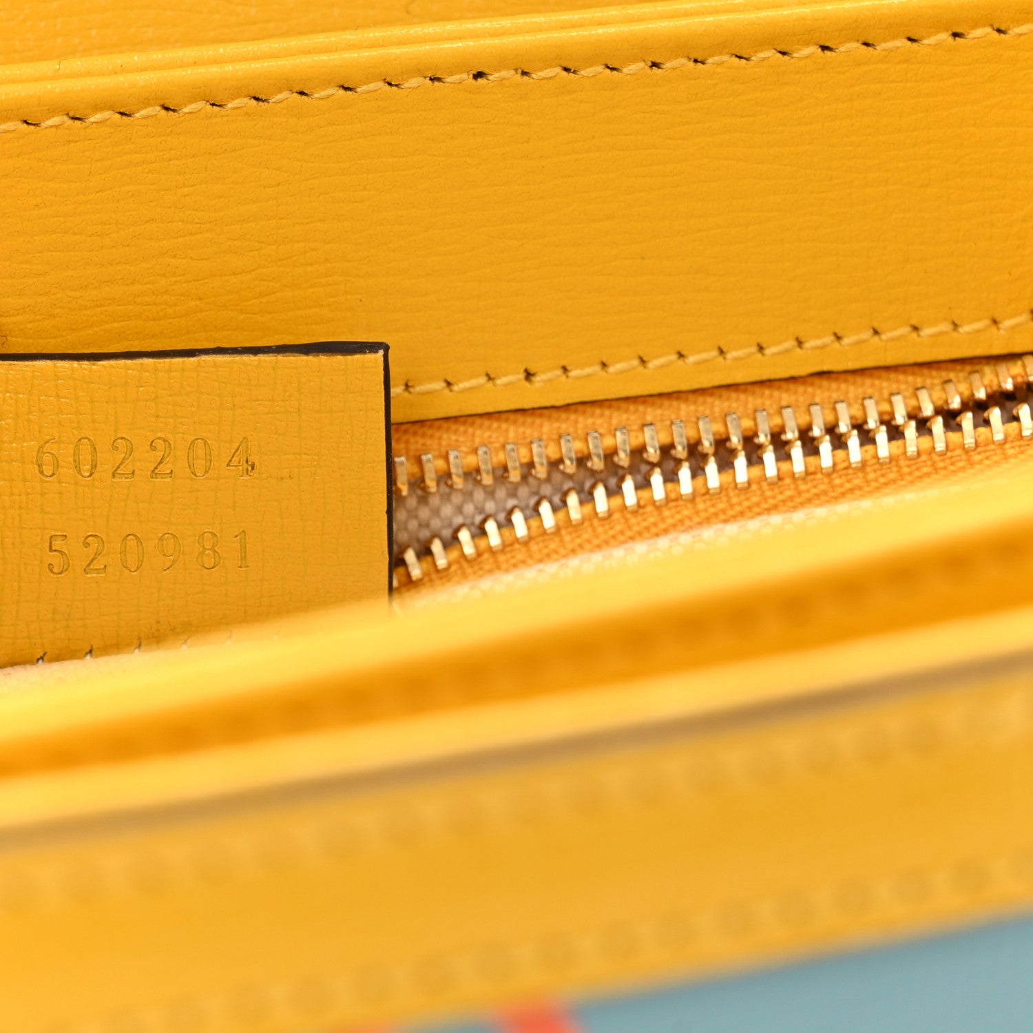 Gucci Azalea Calfskin GG Monogram Bi-Color Debossed Horsebit 1955 Shoulder Bag Dusty Azure Stone Topaz Deep Orange 8 of 16