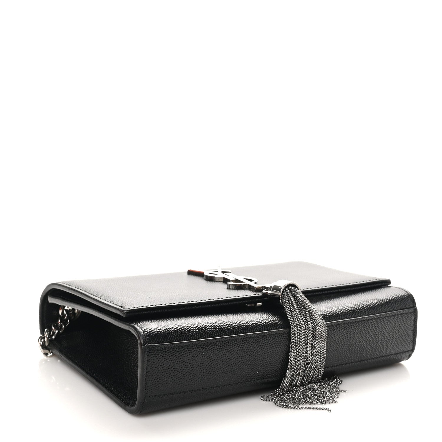 Saint Laurent Grain De Poudre Small Classic Monogram Kate Tassel Satchel Black 4 of 11