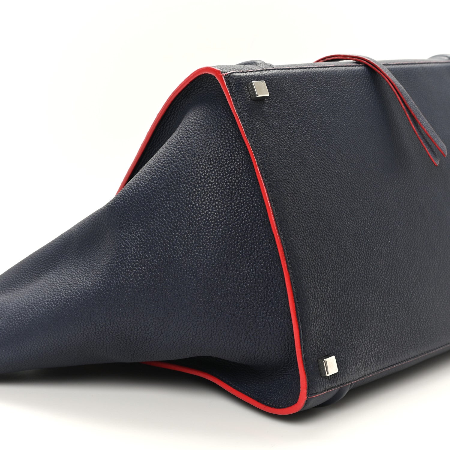 Celine Supple Calfskin Large Phantom Luggage Navy Blue Red 8 of 10