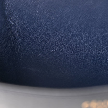 Celine Liege Calfskin Medium Classic Box Flap Bag Dark Blue 12 of 14