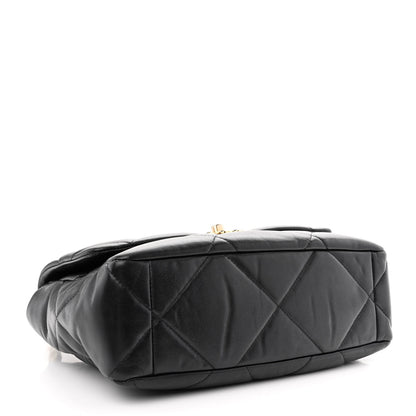 Chanel Goatskin Quilted Large Chanel 19 Flap Black 4 of 12