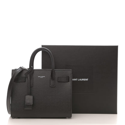 Saint Laurent Grained Calfskin Nano Sac De Jour Black 9 of 9