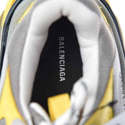 Balenciaga Fabric Mesh Womens Triple S Sneakers 40 Yellow Grey White 5 of 9