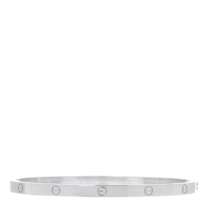 Cartier 18K White Gold Small LOVE Bracelet 17 1 of 6