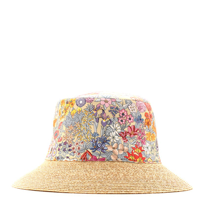 Hermes Straw Silk Cotton Harper Bloom Bucket Hat 58 Naturel Beige 3 of 9