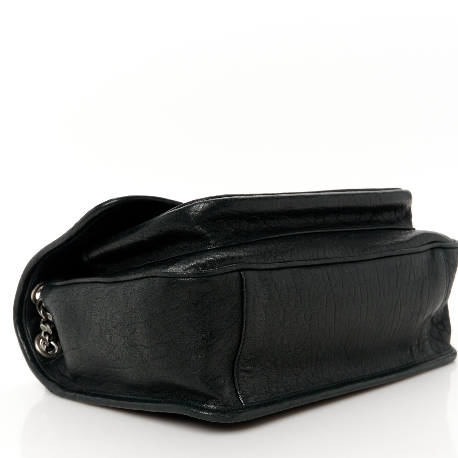 Saint Laurent Grained Lambskin Monogram Medium Niki Chain Satchel Black 9 of 10