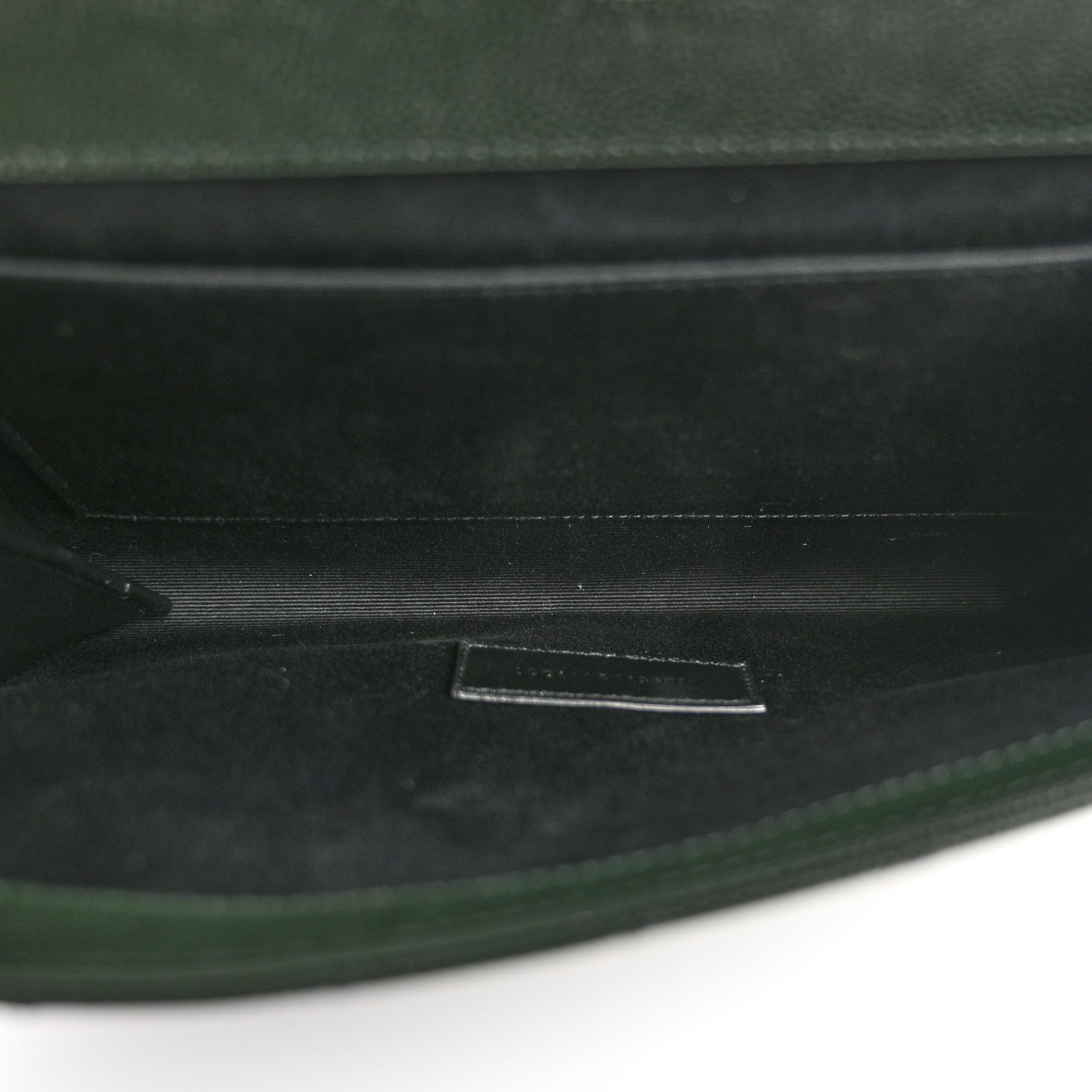 Saint Laurent Grain De Poudre Textured Mixed Matelasse Triquilt Monogram Clutch Vert Fonce 5 of 12