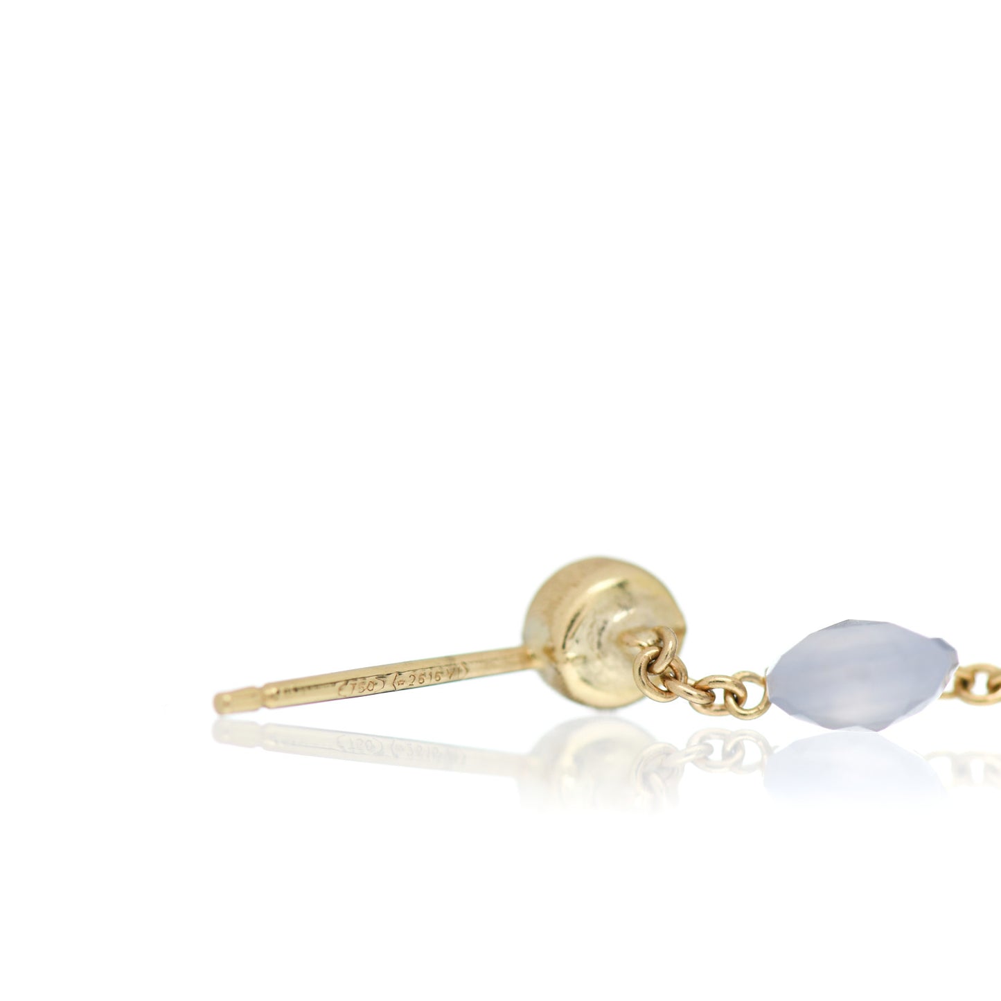 18K Yellow Gold Chalcedony Paradise Drop Earrings