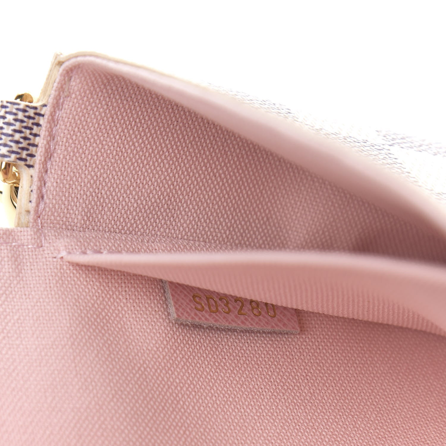 Louis Vuitton Damier Azur Pochette Felicie Chain Wallet Rose Ballerine 8 of 12