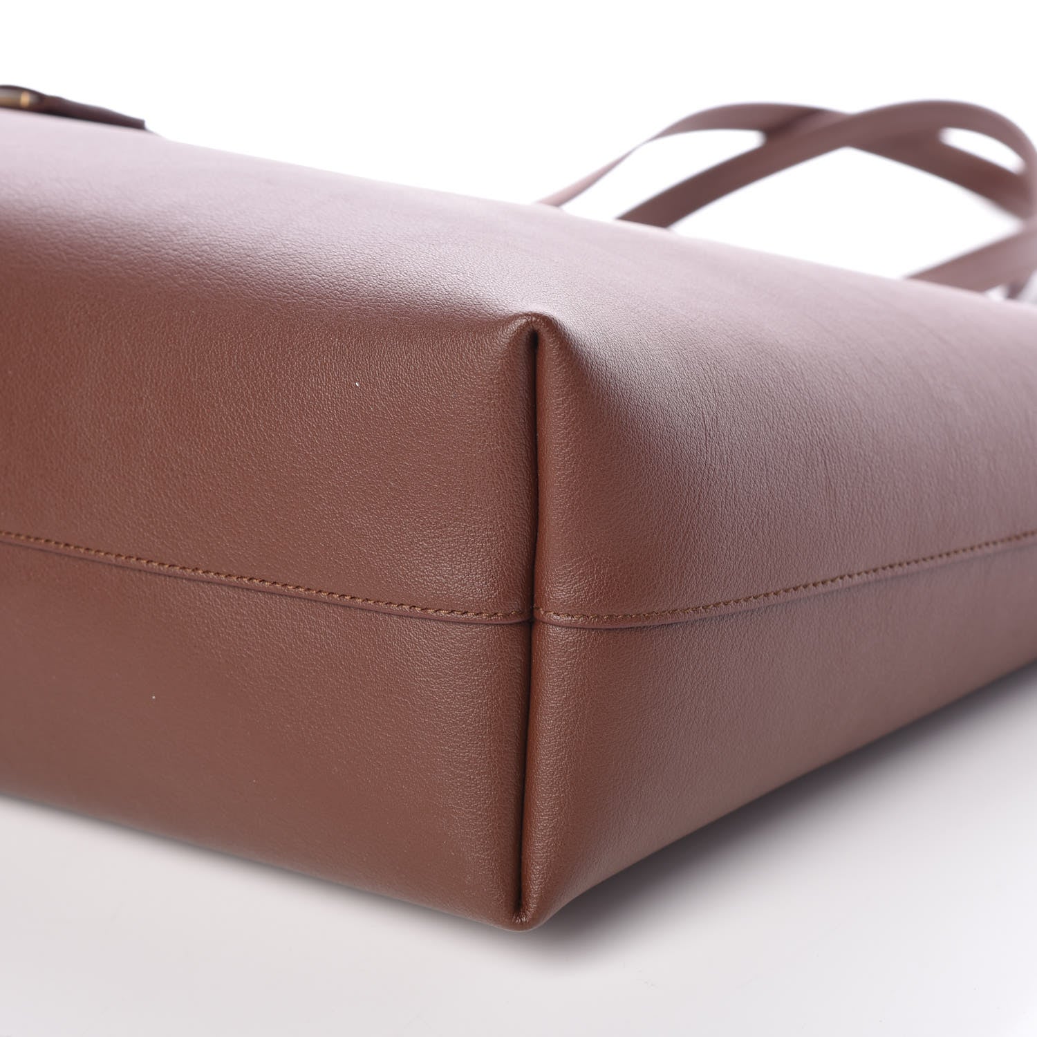 Saint Laurent Calfskin Large Shopping Tote Old Brandy 10 of 13