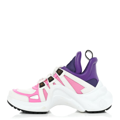 Louis Vuitton Calfskin Technical Nylon LV Archlight Sneaker 38.5 Pink 1 of 11
