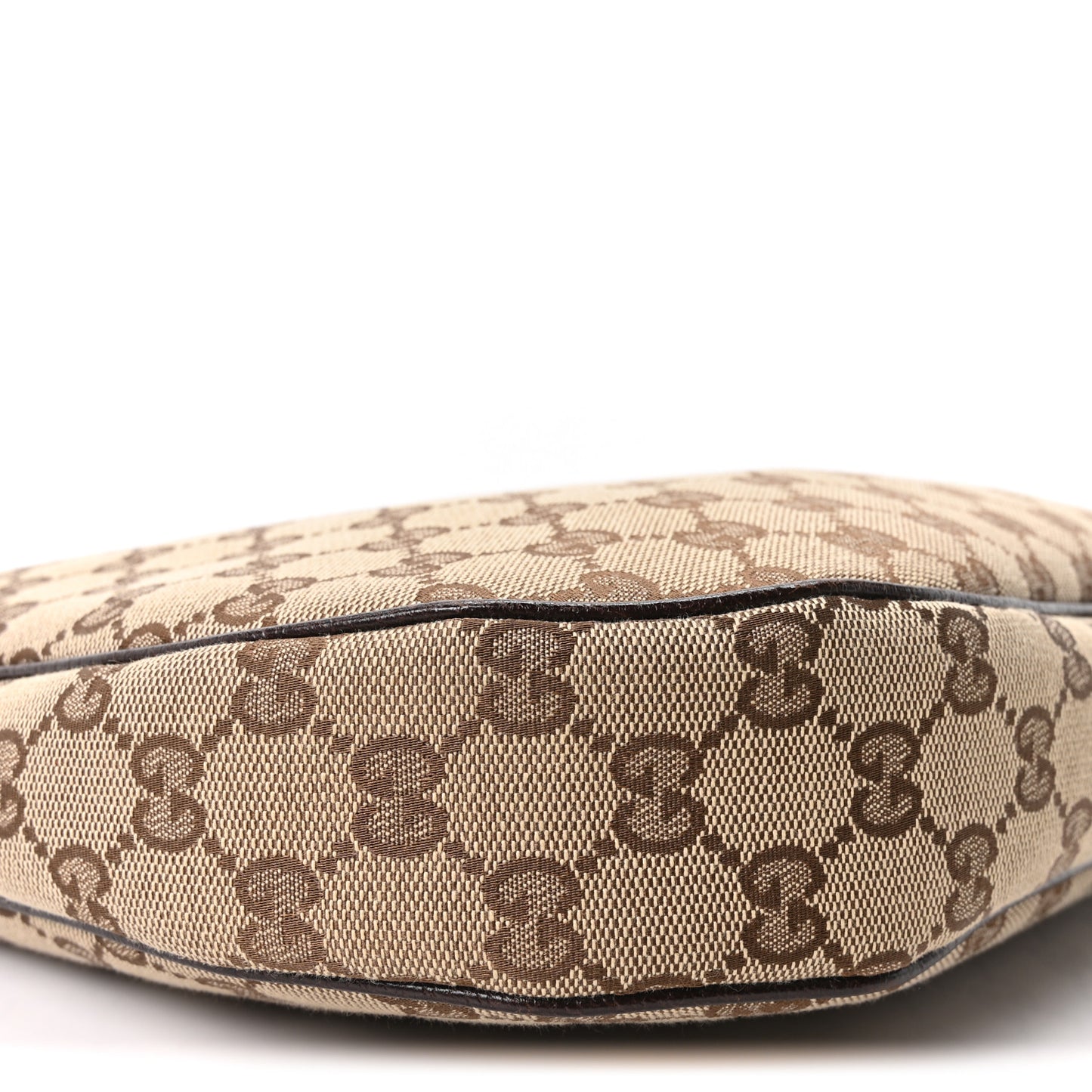 Monogram Web Medium Half Moon Hobo Dark Brown