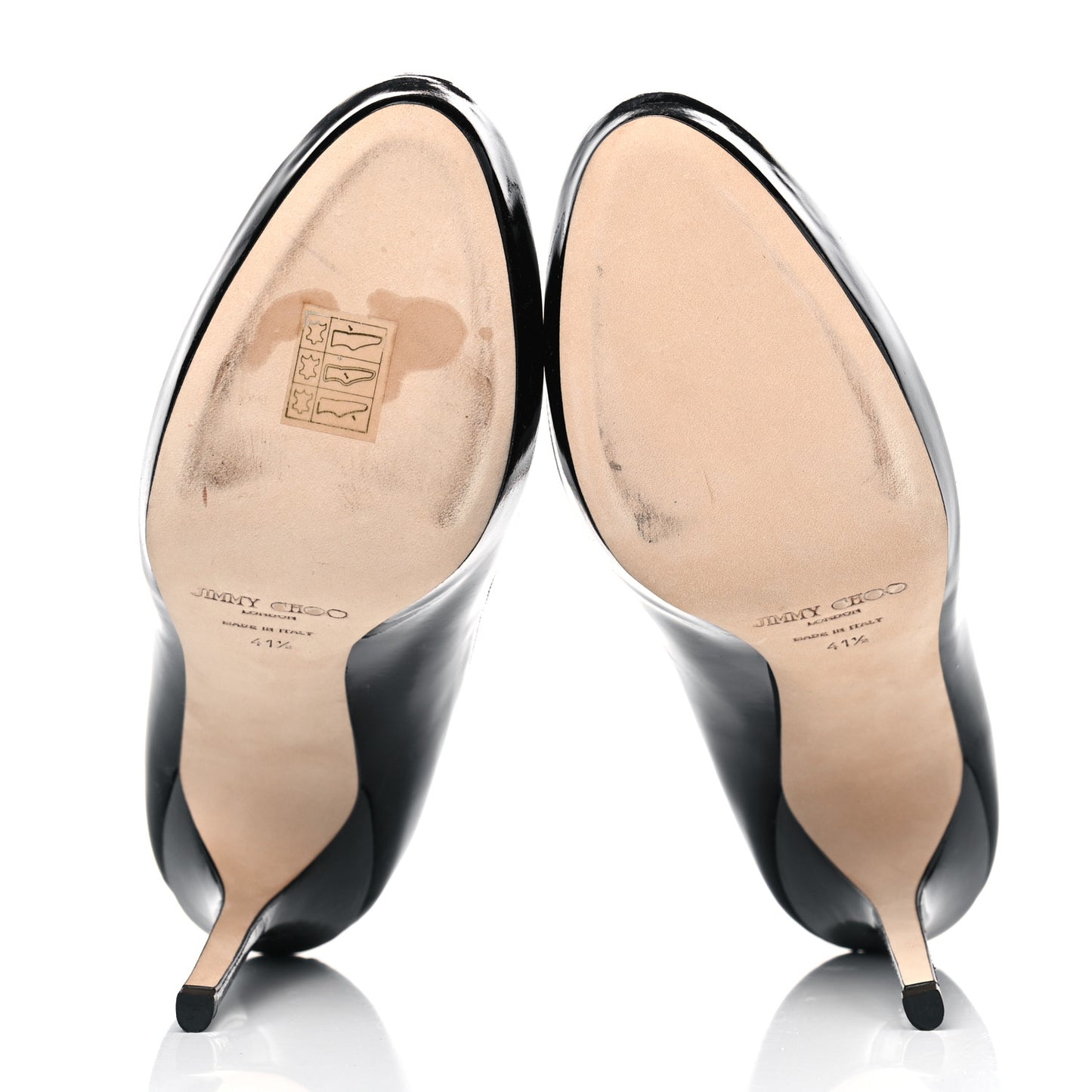 Patent Napa Sepia Platform Pumps 41.5 Beige Black