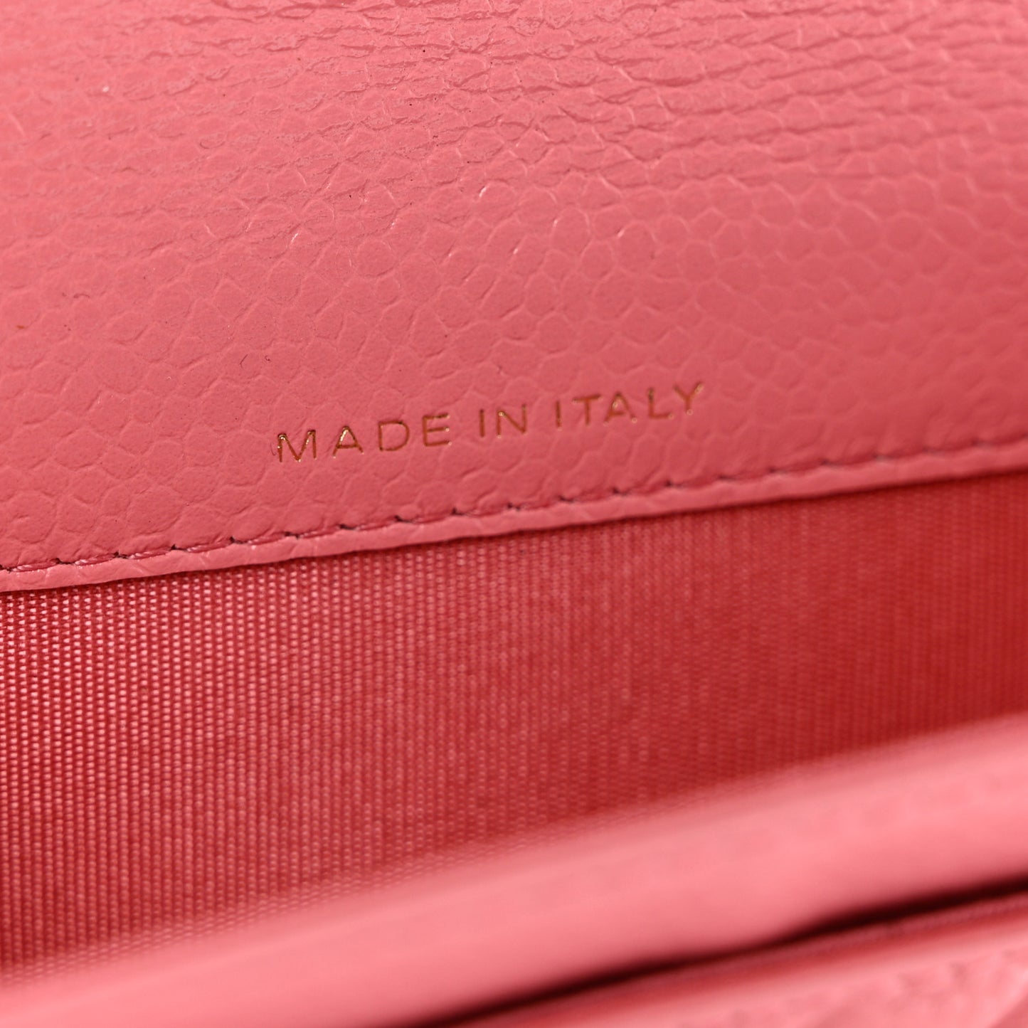 Caviar Camellia Embossed Card Holder Wallet Pink