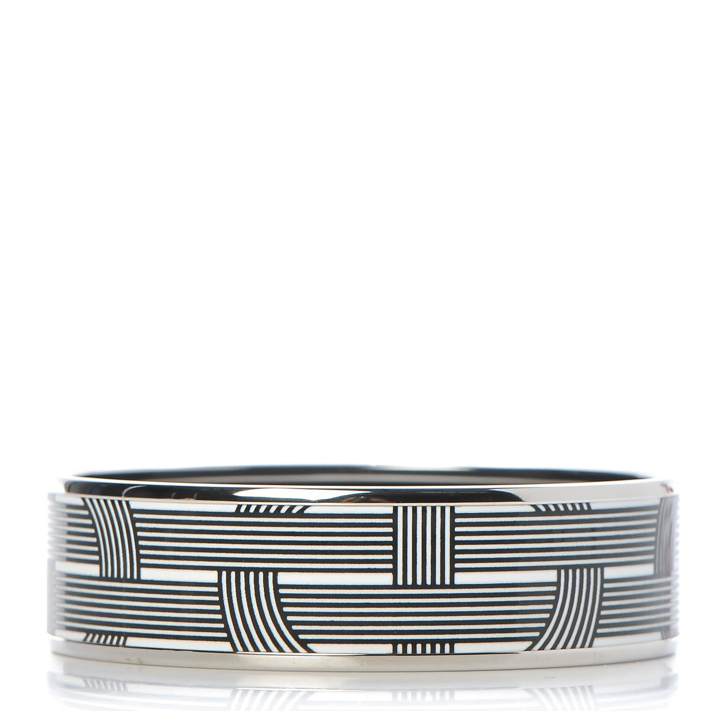 Enamel Printed Circuit 24 Faubourg Wide Bracelet 65 Black White